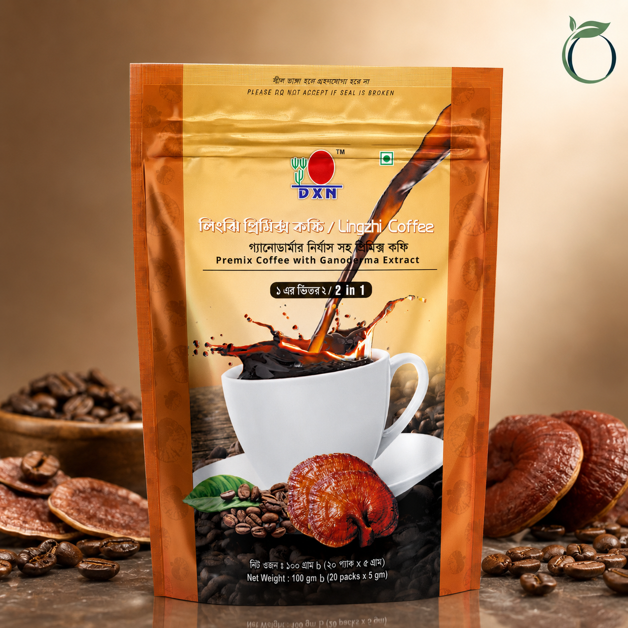 DXN Lingzhi Black Coffee Ganoderma Instant Coffee 20 Sachets