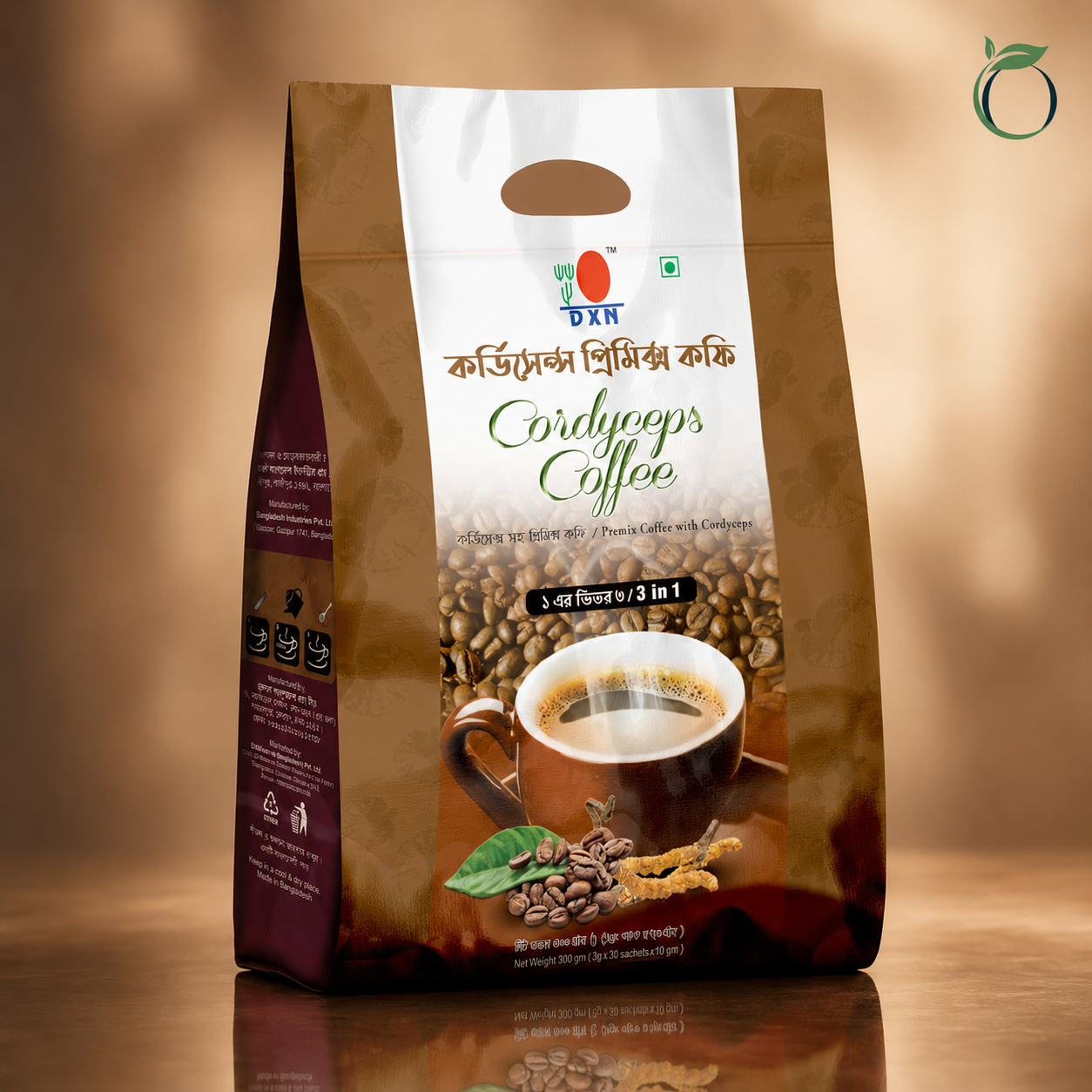 DXN Cordyceps Coffee 3 in 1 Instant Premix Coffee 20 Sachets