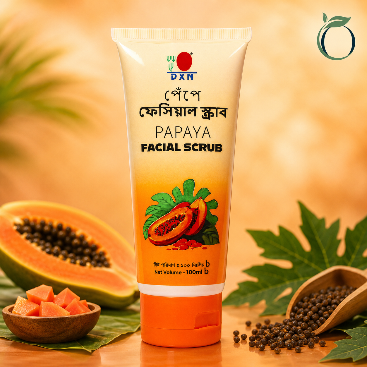 DXN Papaya Facial Scrub 100ml Gentle Scrub for Glowing Skin Care