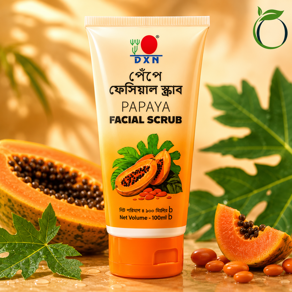 DXN Papaya Facial Scrub 100ml Gentle Scrub for Glowing Skin Care